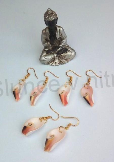 Visací náušnice mořské plody pravá mušle více balení (X1756)