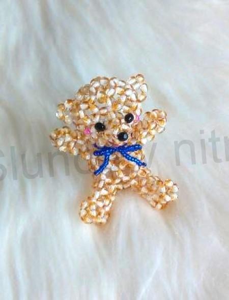3D korálková ozdoba medvídek (VAN12)