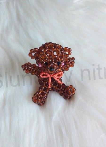 3D korálková ozdoba medvídek (VAN14)