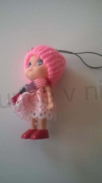 Dětská panenka Doll 8 cm mini růžová (D65)