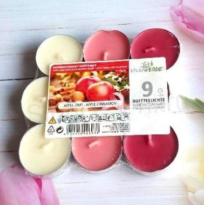 Čajová svíčka Jablko Skořice 9 kusů v balení (CH36)