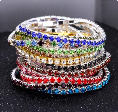 Dámský zirkonový štrasový náramek (BC569)