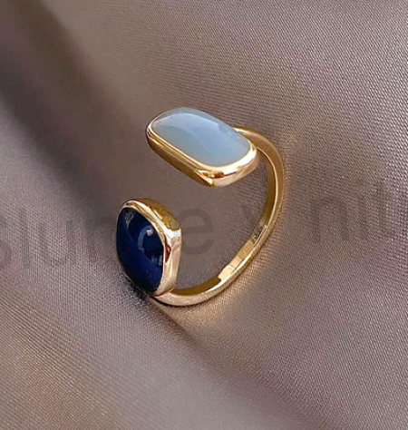 Pozlacený otevřený smaltovaný prsten (BP416)