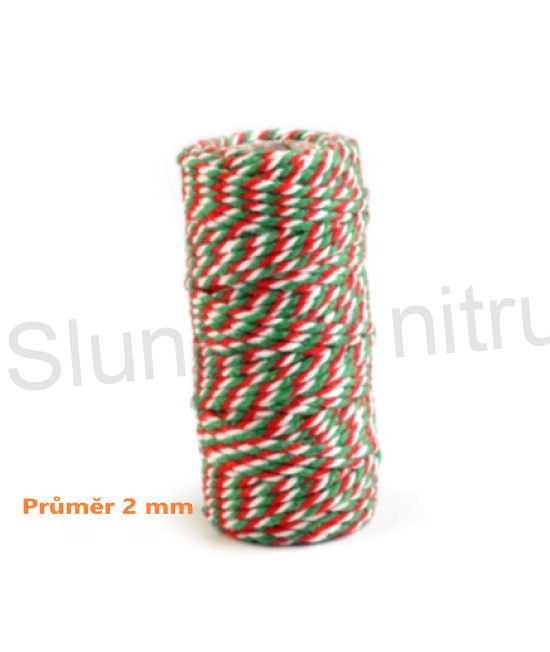 Bavlněná šňůrka - mix barev 2 mm (N25)