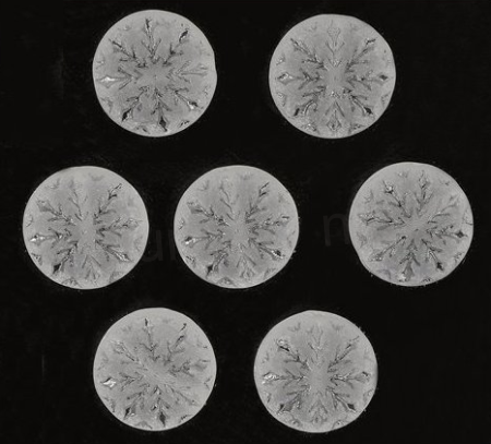 Skleněný korálek vločka 11,5 mm - 1 ks (AC536)