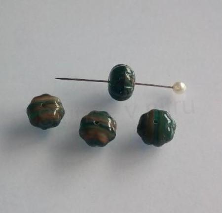 Skleněný korálek dýně 11 mm - 4 kusy (AC601)
