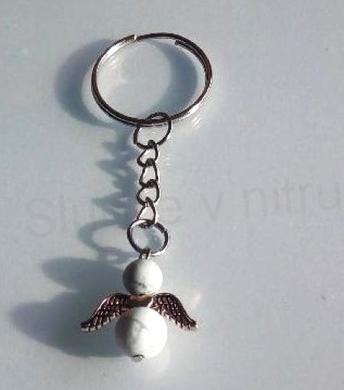  Přívěšek na klíče - minerální Magnezit (X1814)