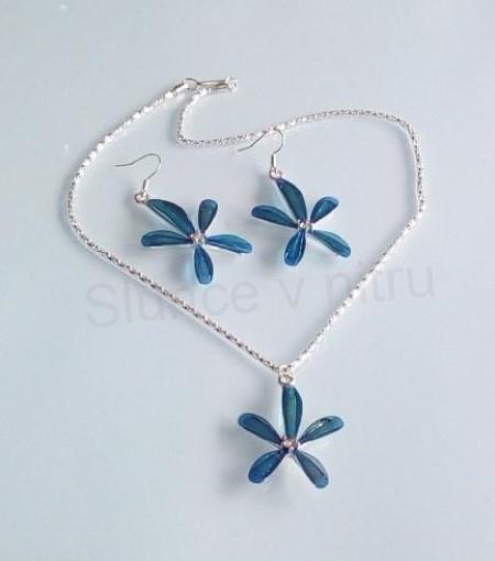 Řetízková souprava, sada Kytička modrá (BS135)