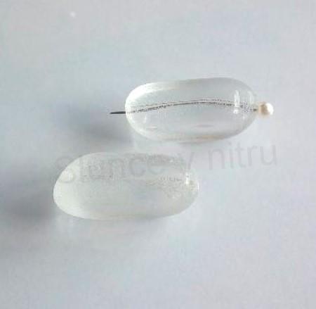 Skleněný tvarovaný korálek 32,2 x 14,5 mm - 2 ks (AC627)