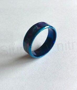 Prsten z chirurgické oceli a přírodní mušle Paua (BP426)