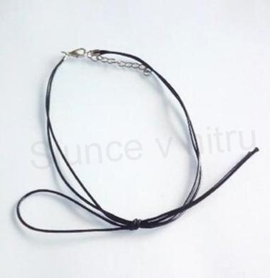 Náhrdelník choker provázkový s mašlí (BD850)