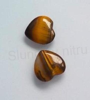 Tygří oko hmatka srdce 20 mm (X1830)