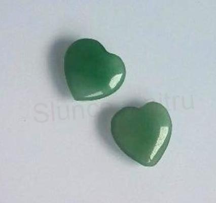 Aventurín hmatka srdce 20 mm | zelený (X1834)