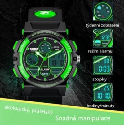 Dětské Multistyle LED vodotěsné digitální hodiny (H549)