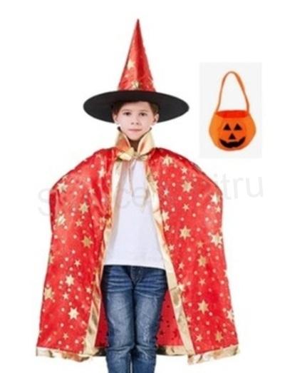 Dětský čaroděj kostým s kloboukem věk 3 - 12 let (W211)