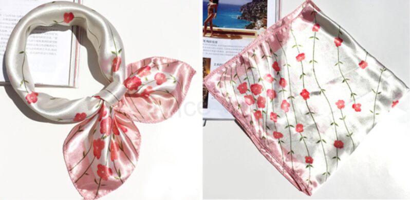 Dámský vzorovaný hedvabný šátek (H44)