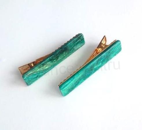 Střední acetátová sponka do vlasů barevná zelená (H553)