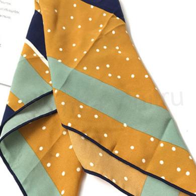 Dámský vzorovaný hedvabný šátek (H48)