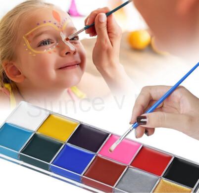 Barvy na obličej a tělo 12 barev - paletka (E906)