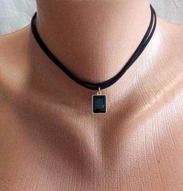 Náhrdelník dvojitý choker s přívěskem (BD856)