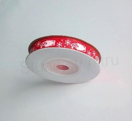 Vánoční saténová stuha, dárková stuha 9,5 m, šíře 10 mm (N149)