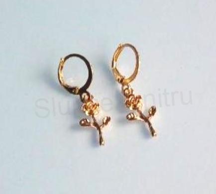 Náušnice kroužky růže (BB795)