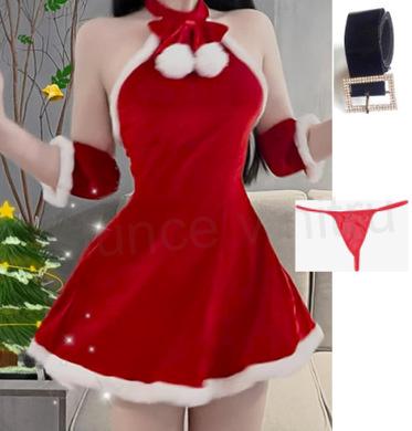 Sexy vánoční prádlo - kostým, šaty velikost XS až M (K474)