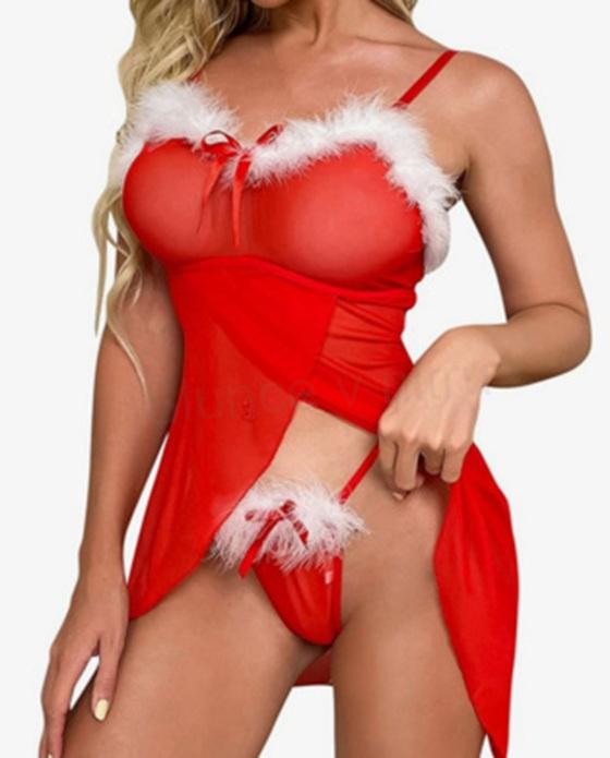 Sexy vánoční prádlo - kostým, košilka vel. L (K479)