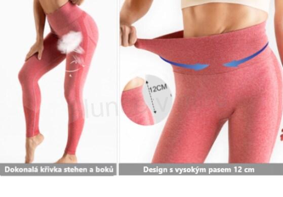 Dámské bezešvé Push Up legíny s vysokým pasem – velikost S (K494)