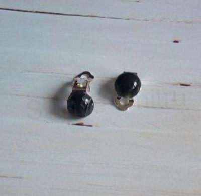 Náušnice klipsy černé (BB822)