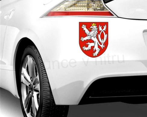Samolepka na auto znak české republiky Lev 16 x 13 cm (E927)