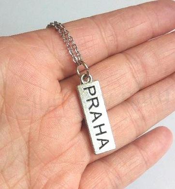 Náhrdelník s přívěškem Praha z nerez oceli (BD870)
