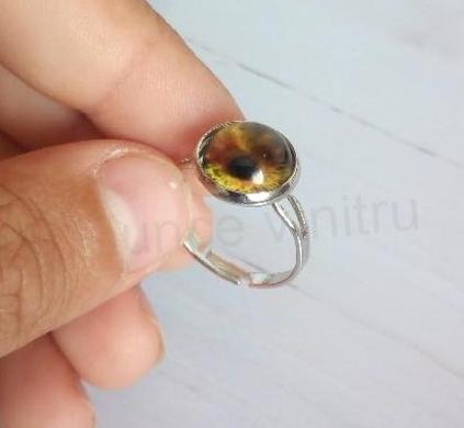 Nastavitelný prsten hnědožluté oko - 10 mm (BP438)