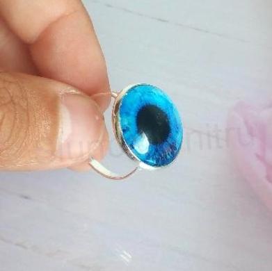 Nastavitelný prsten modré oko - 18 mm (BP444)