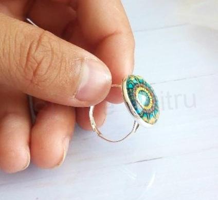 Nastavitelný prsten mandala - 18 mm (BP448)