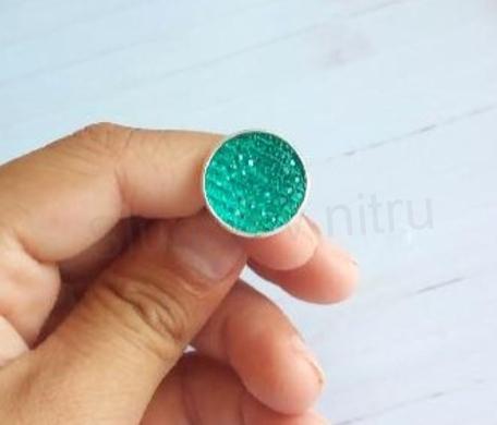 Nastavitelný prsten kamínkový tyrkysový modrý - 18 mm (BP454)