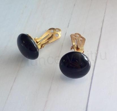 Náušnice klipsy černé 18,3 mm (BB827)