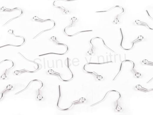 Afroháček výška 17 mm s pružinkou, stříbrné (AA99)