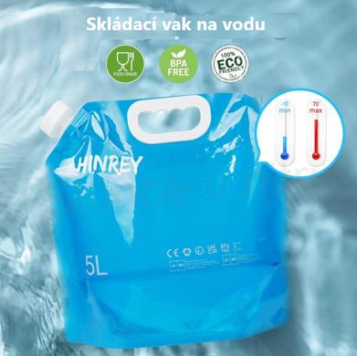 Skládací kanystr na vodu 5l přenosný vak na pitnou vodu (L48)