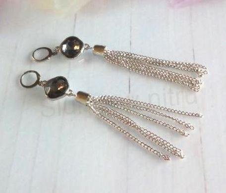 Visací řetízkové náušnice s kamínkem (BB829)