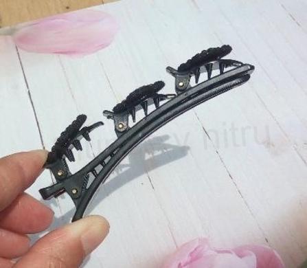 Kříšťálová modro- stříbrná sponka do vlasů kolibřík (H602)