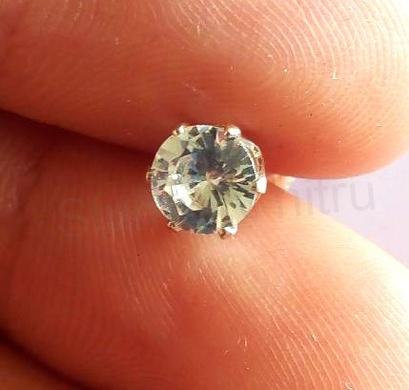 Puzetové postříbřené náušnice zirkonové čiré (BB836)