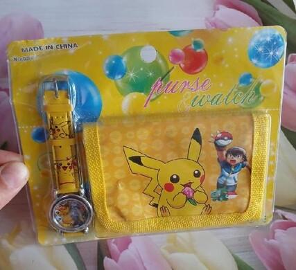 Pokemon sada, set - peněženka s hodinkami (D942)
