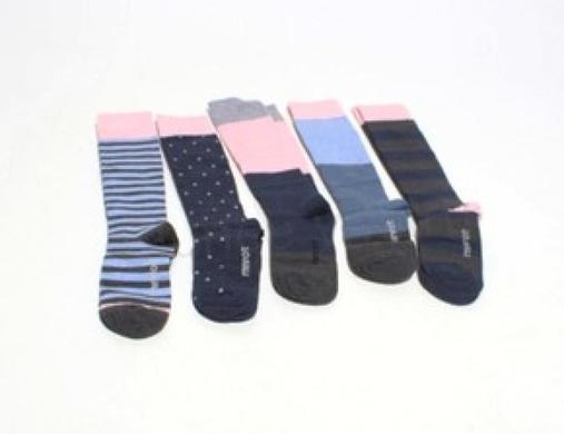 Kompresní podkolenky OEKO-TEX Bio bavlna velikost 34 - 36 šedé pruhy (K533)