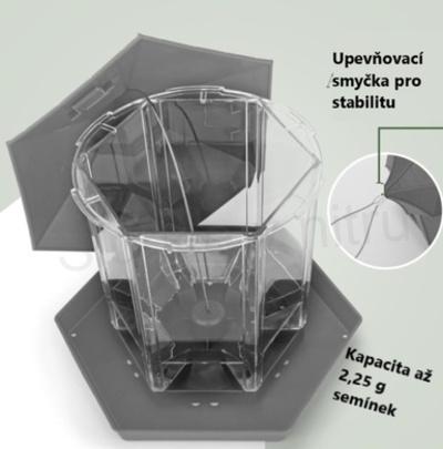 Ptačí budka, krmítko k zavěšení lucerna šedá (T34)