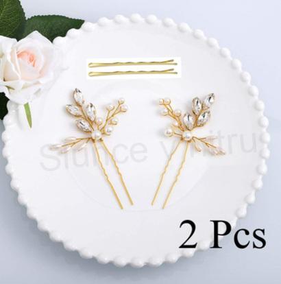 Svatební květinové sponky do vlasů 2 kusy (H616)