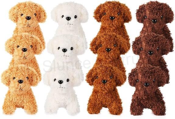 Plyšová hračka pejsek 13 cm hnědý světlý (D980)