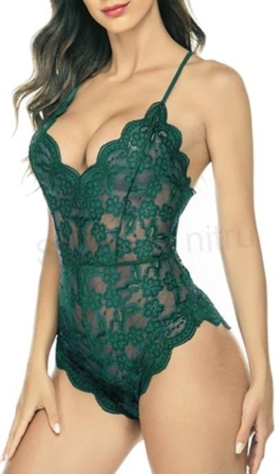 Dámské jednodílné spodní krajkové prádlo velikost S (K552)