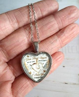 Náhrdelník srdce s andělskými křídly (BD885)