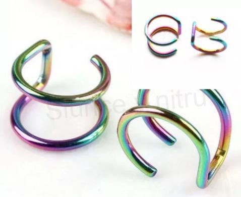 Falešný piercing, nasazovací náušnice z titánové oceli (BB103)